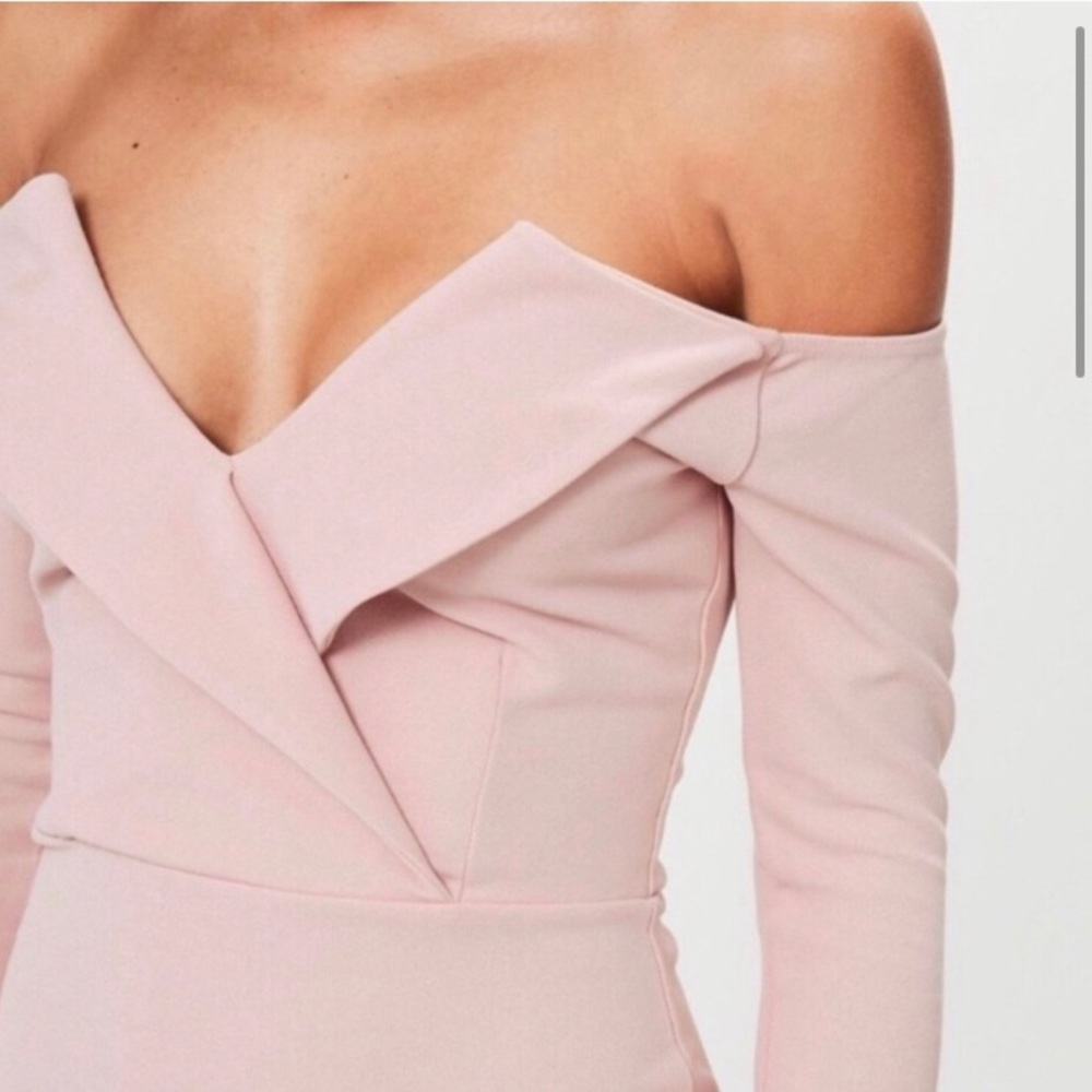 Missguided Bardot Foldover Wrap Dress Sz 6 NWT